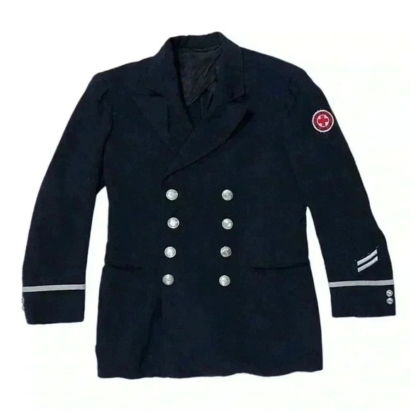 Vintage 1954 American Red Cross Firefighter Dress Jacket  Rare Historical‎ Piece - Picture 2 of 13
